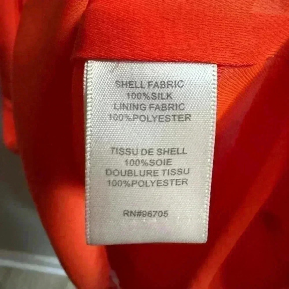 NEW Rebecca Taylor All Tied Up Silk Midi Dress Orange Women’s 0 Elegant Formal - Picture 6 of 9